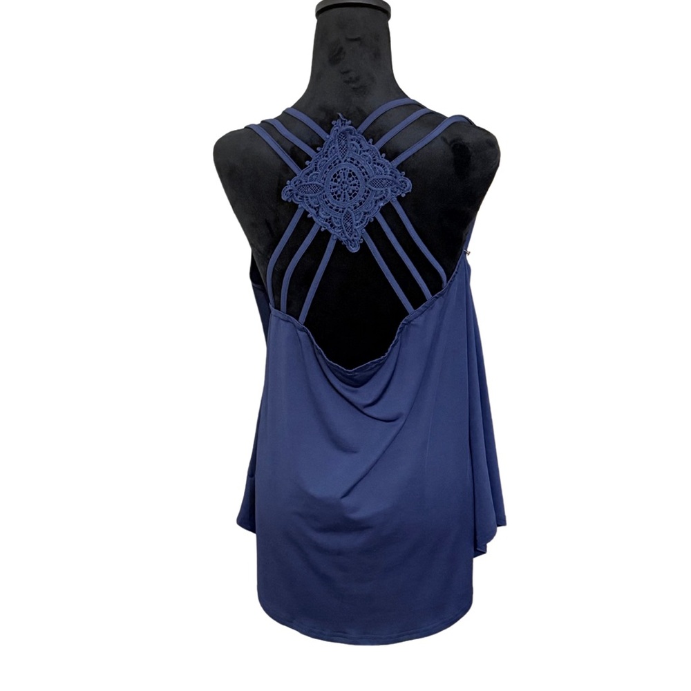 SHEIN Blue Sleeveless Relaxed Tank Top